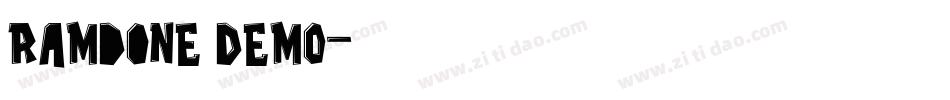 Ramdone DEMO字体转换